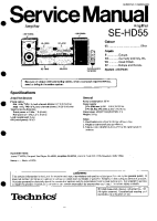 Technics - SEHD-55 - Service manual 